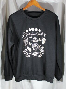 "Biological Park" Pullover Oversized Sweatshirt - Size S